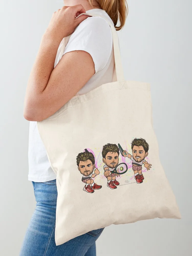 

Stanislas Wawrinka Tote Bag Women's shopping bag cloth bag woman Women's bags custom bags