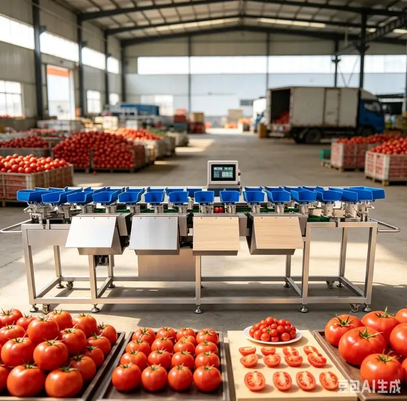 PLC Automatic Rotary Trays Combination High-Accuracy Weighing Machine for Vegetables Chicken Fresh Meat Processing Customized