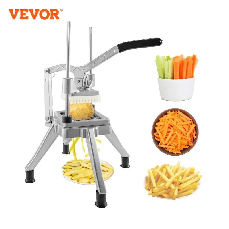 VEVOR Commercial Vegetable Fruit Dicer Cutter 6mm 9mm 12.7mm Blade Home Potato Tomato Food Slicer Chopper Manual Cutting Machine