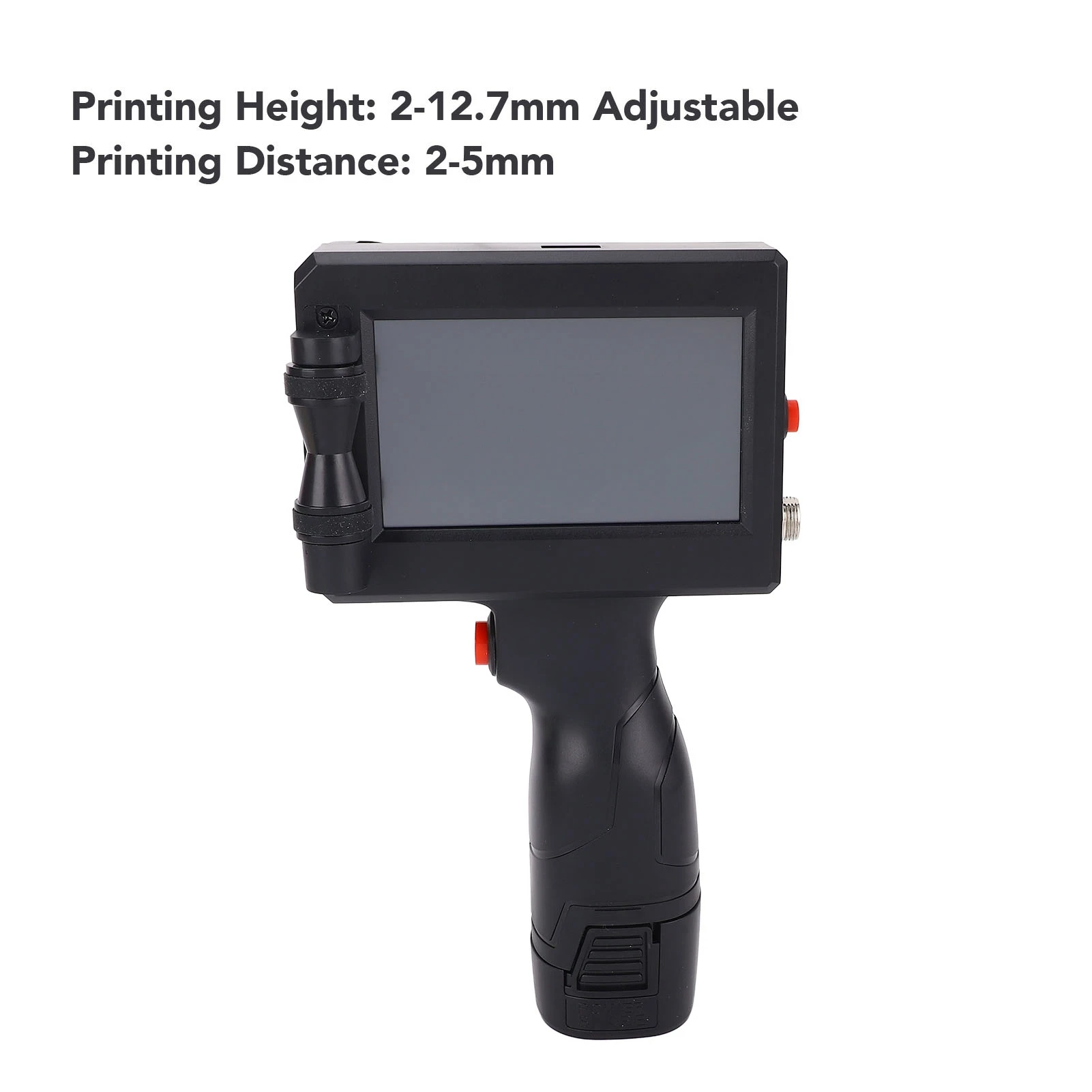 Handheld Inkjet Printer 2-12.7mm Height Adjustable 4.3 Inch Touchscreen Portable Inkjet Printer with Cartridge Inkjet Printer