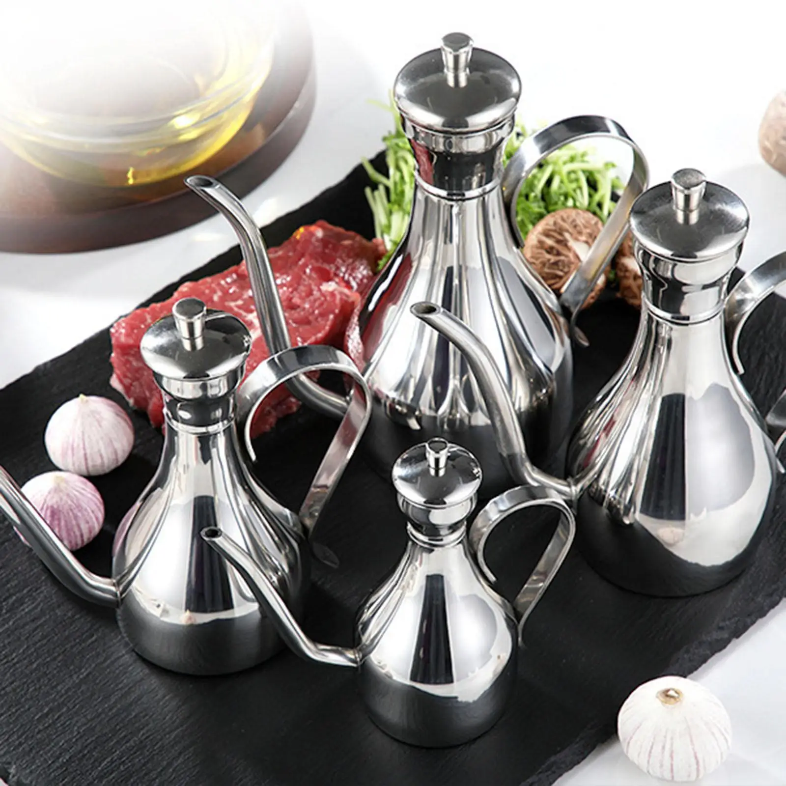 Oil Dispenser Bottle Olive Oil Bottle Unique Spout Design Dustproof Storage