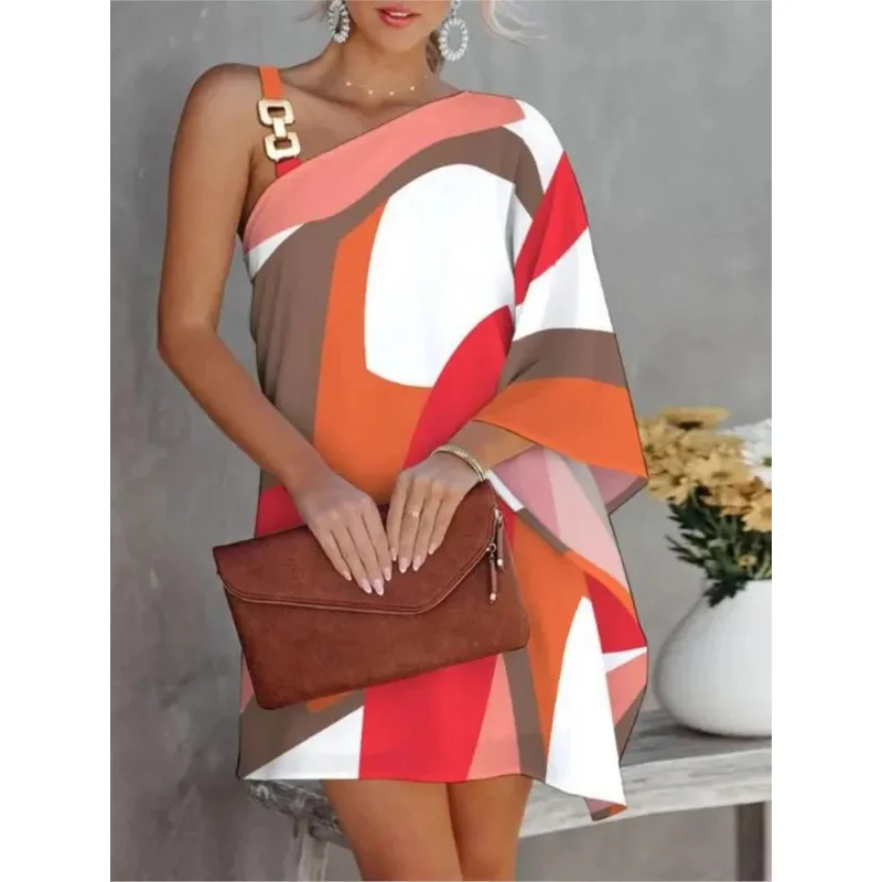 

Summer Print Women Dress Fashion Sexy Loose Elegant Casual Dresses Female Office Clubwear Party Dress Robe Femme New 2024