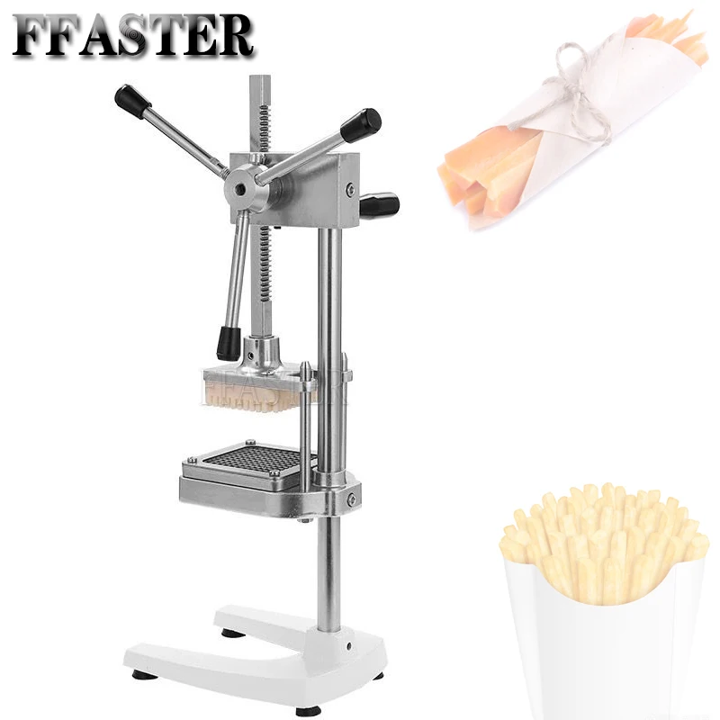 

Vertical Manual French Fries Potato Strips Cutting Machine Potato Taro Cutters Vegetable Slicer With 3 Blades