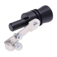 3X Aluminum Turbo Sound Whistle Exhaust Pipe Tailpipe BOV Blow-Off Valve Simulator Black (Size XL)