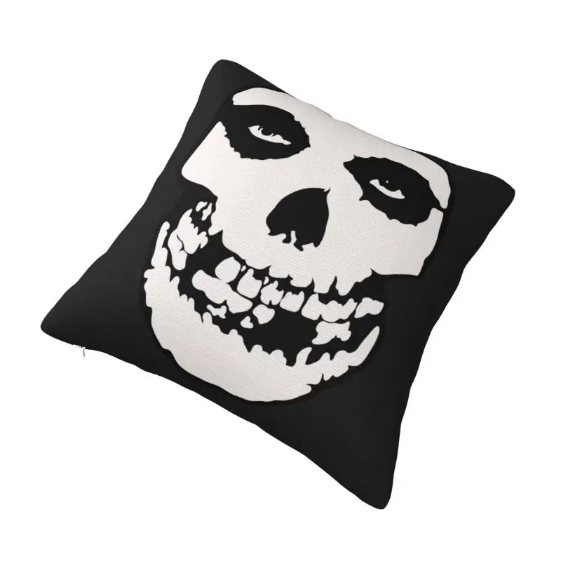 Custom Rock Punk Band Misfits Skull Face Luxury Throw Pillow Cover Heavy Metal Car Cushion