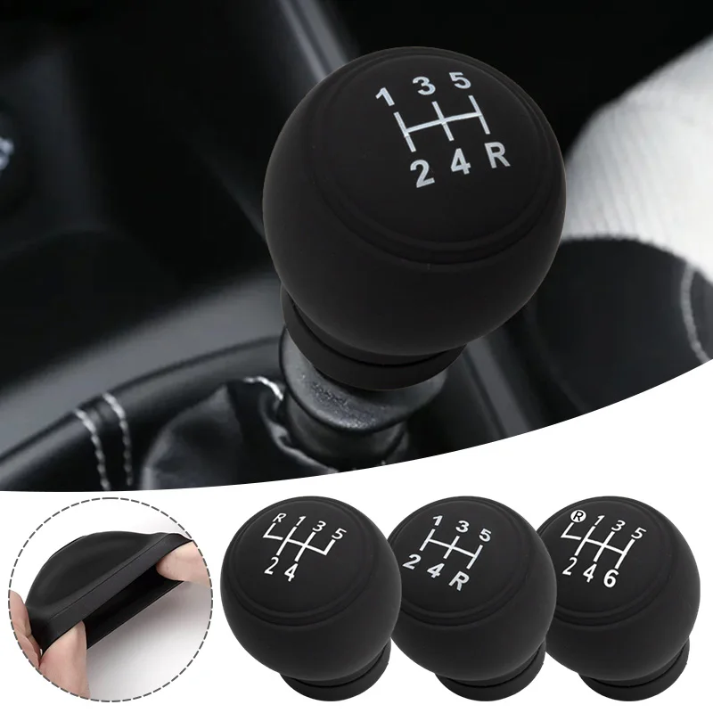 Car Silicone Gear Shift Knob Cover  Grip Handle Protector Nonslip Manual Shifter Protective Covers Car Interior Accessories