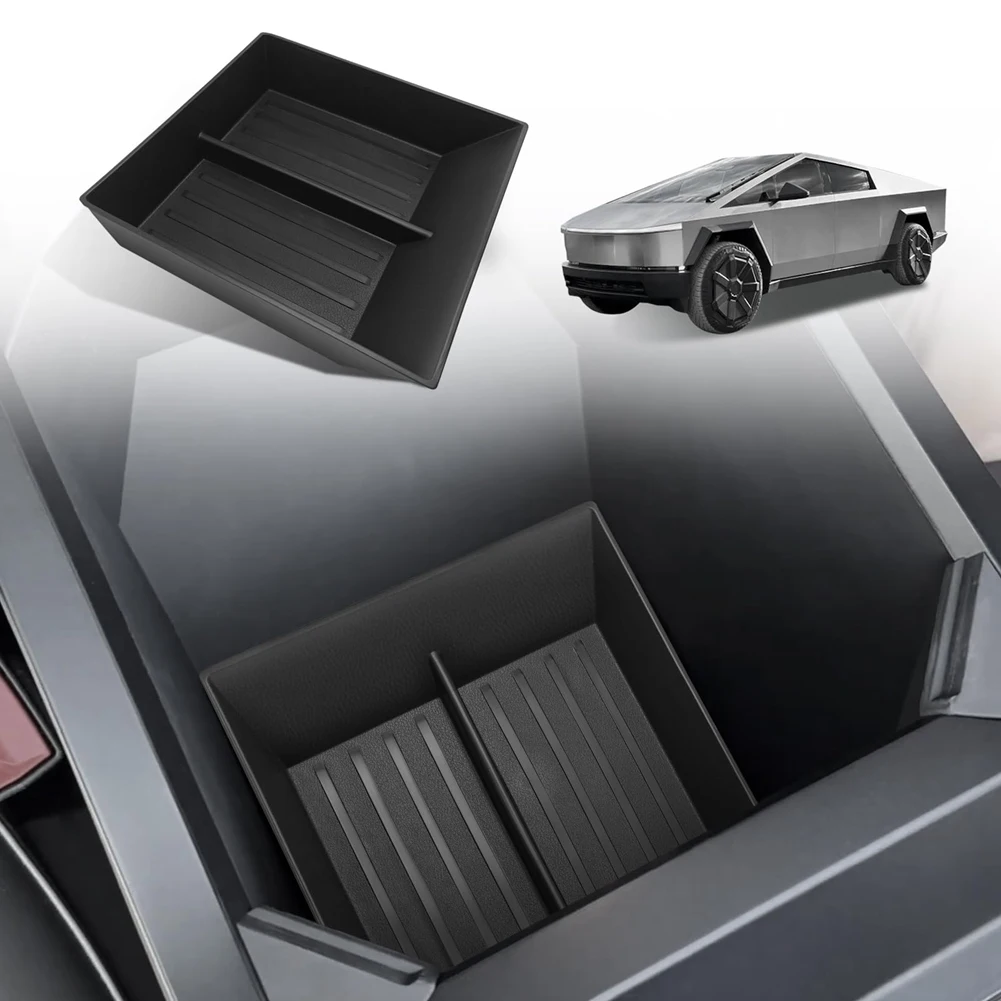 Vassoio organizer inferiore con bracciolo Z0C-h per scatola portaoggetti per vassoio console centrale Tesla Cybertruck 2024