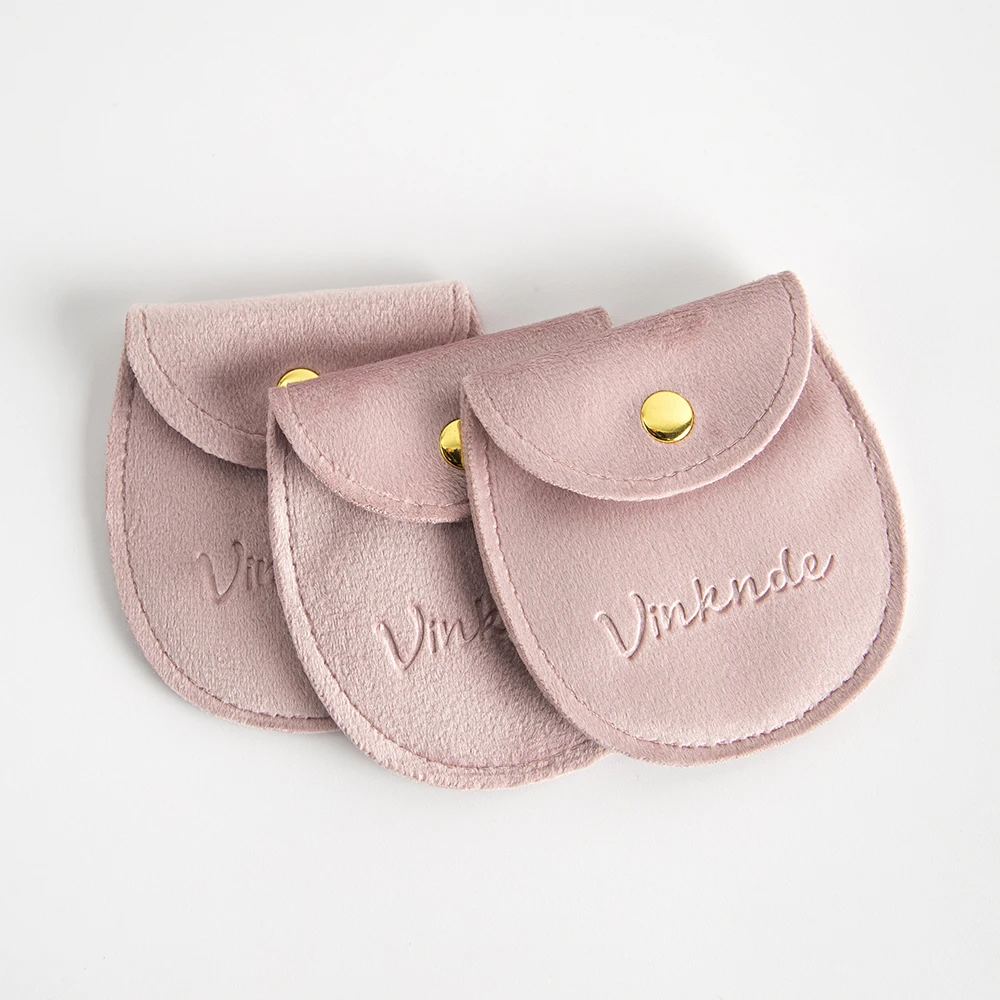 

Овальный фланелетовый бархатный чехол для хранения ювелирных изделий с логотипом, золотая пуговица, кольцо, серьги, ожерелье, органайзер, оптовая продажа, сумка для коллекции