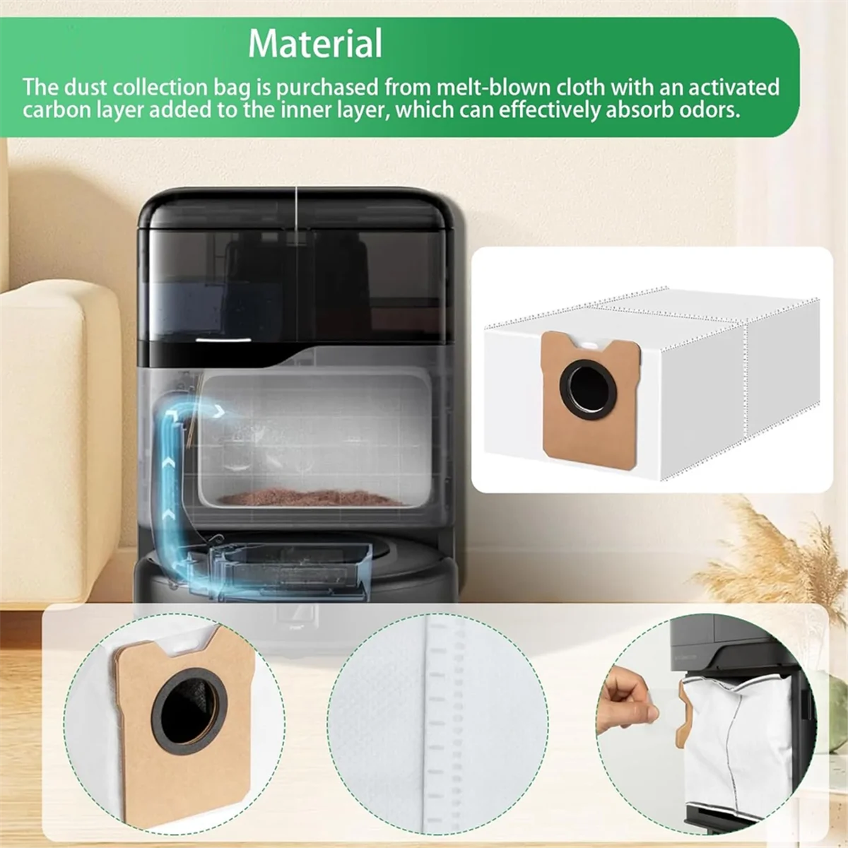 BFYLE Zubehörset für Eufy Omni C20 Staubsauger, Ersatzteil, Hauptseitenbürste, Hepa-Filter, Mopptuch, Staubbeutel