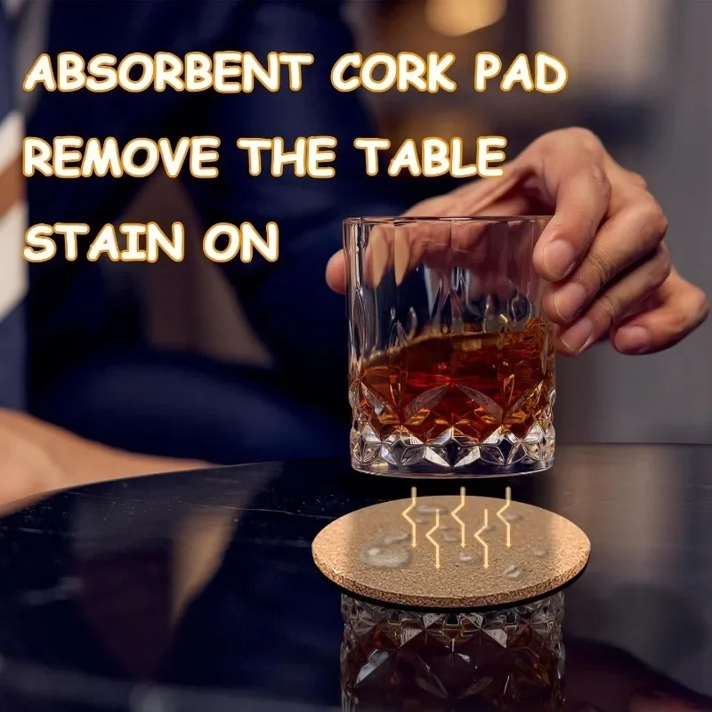 20/1PCS Non-Slip Cork Coaster Natural Wooden Cup Mat Heat Insulation Pads Tea Coffee Mug Drinks Holder Table Decor Accessories