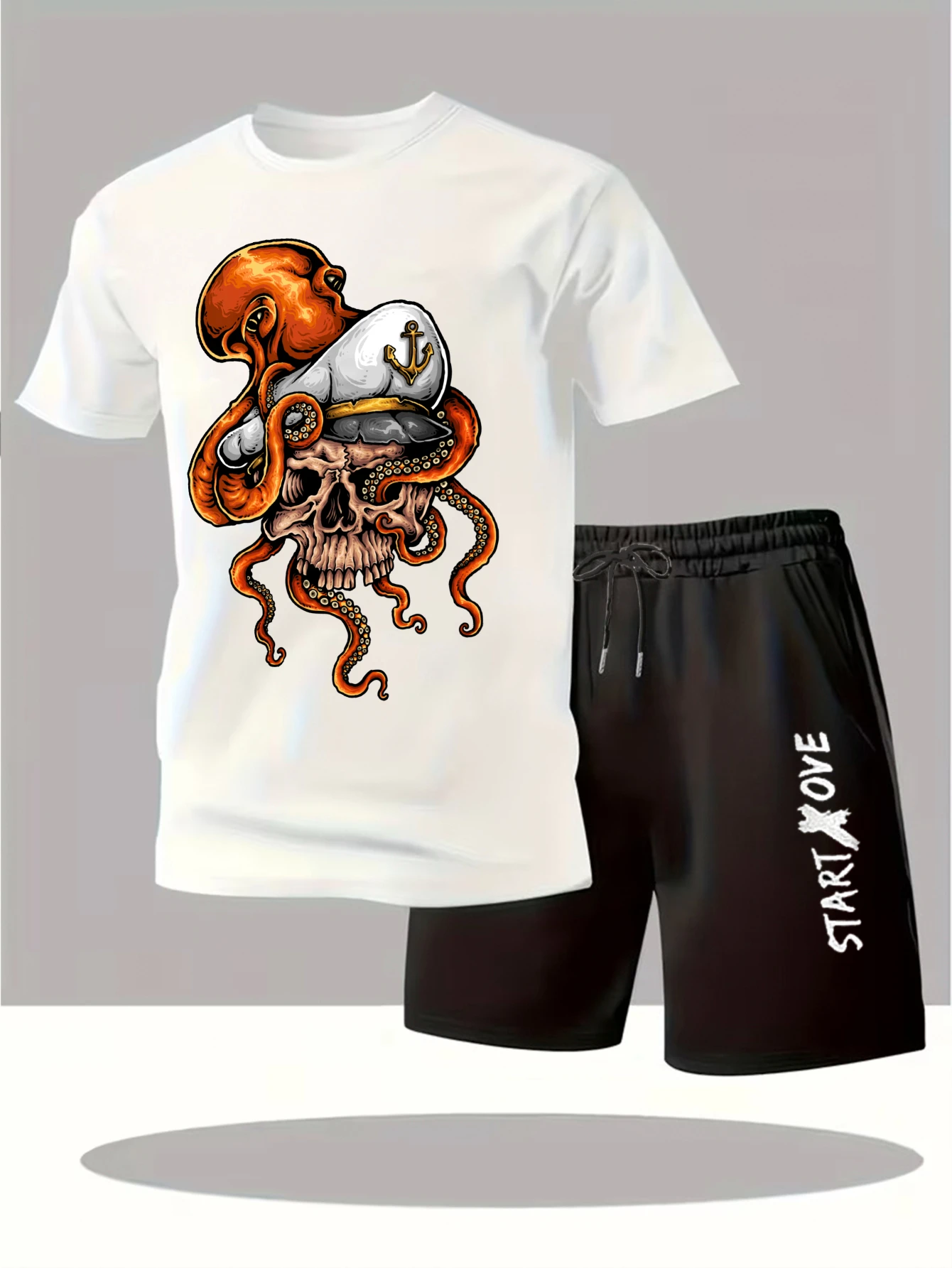 

Мужские комплекты 2025: Новая модная люксовая мужская одежда, спортивный костюм с коротким рукавом и принтом, костюм для мужчин, графический мужской костюм, комплект одежды