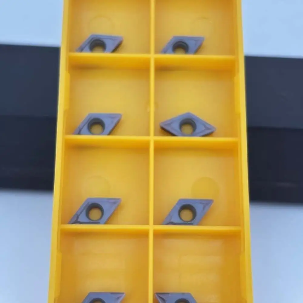 10 DCMT070204 Carbide Inserts Turning Tool Bits CNC Lathe Cutter Coated Finish For Steel Stainless Metal Processing Accessories