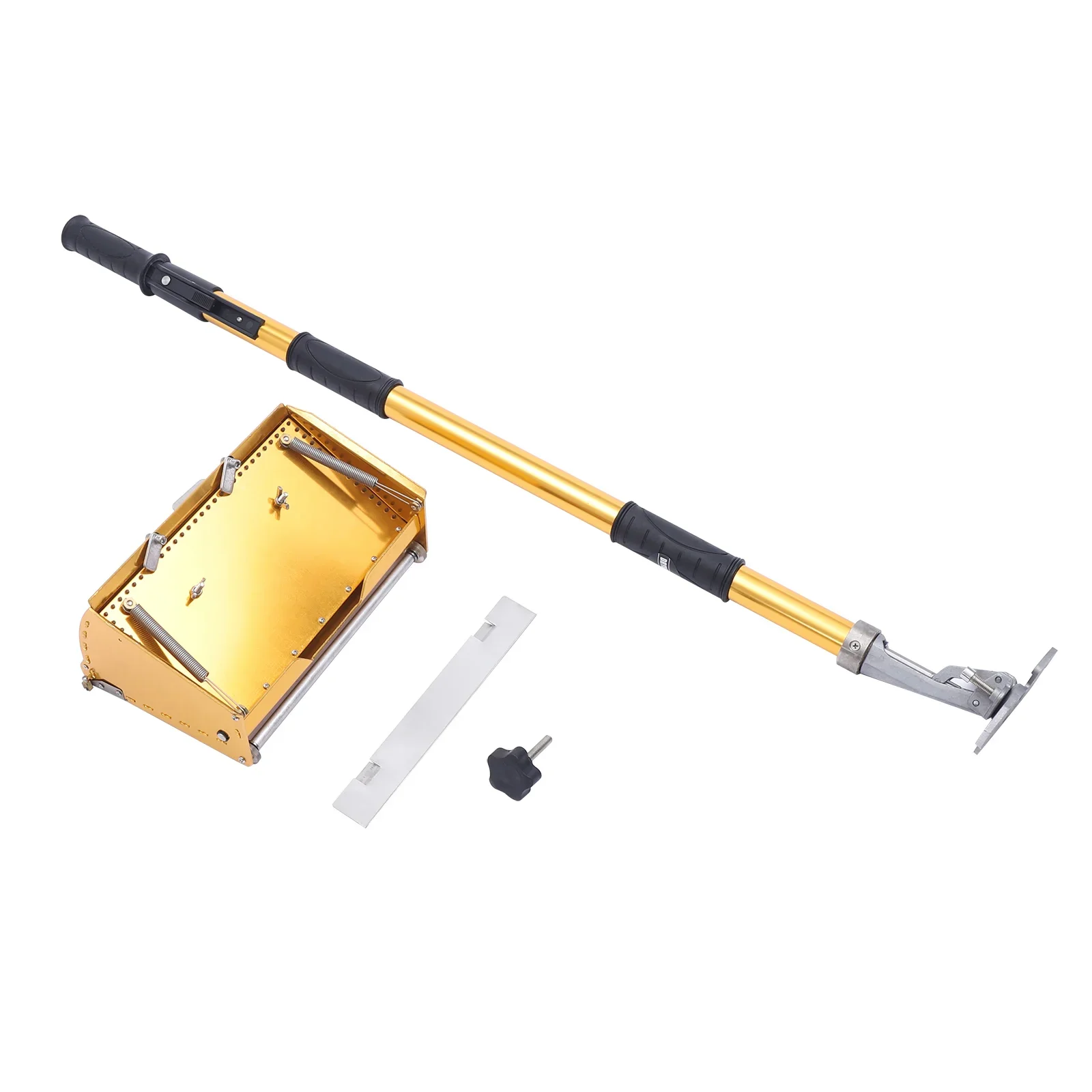 Set di strumenti per scatole di finitura piatte per cartongesso, asta regolabile, strumenti principali portatili per cartongesso, scatola di cerotto per finitura piatta per intonacare