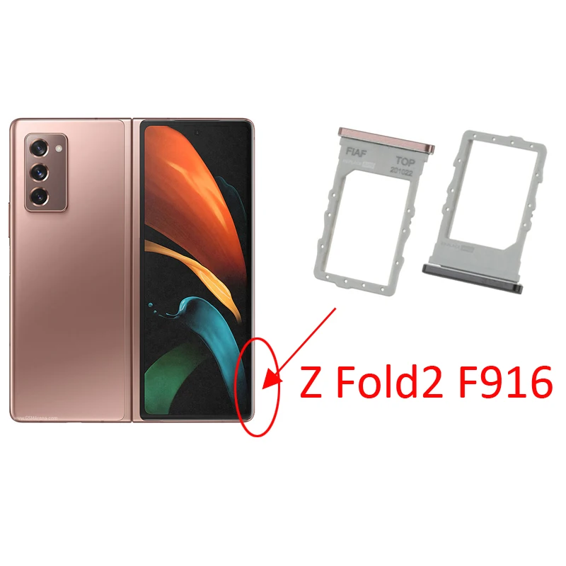 For Samsung Galaxy Z Fold2 Fold3 Fold4 5G Phone Sim Chip Card Tray Slot Z Fold 2 3 4 F916 F926 F936 New Drawer Holder