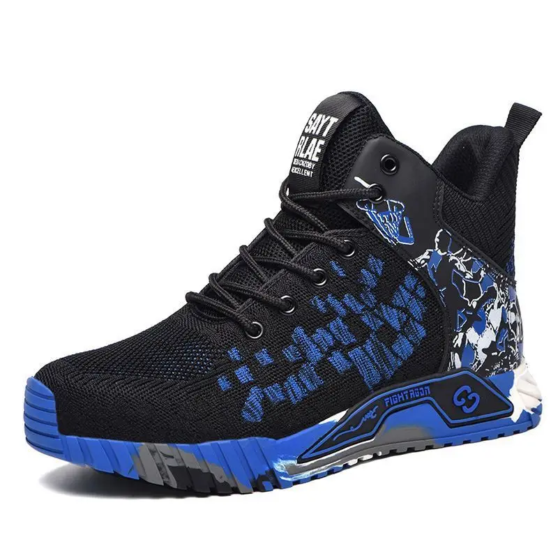 High Top Sicherheitsschuhe Männer Anti Zerschlagung Anti Punktion Arbeitsschuhe Männer Arbeitssicherheitsstiefel Herrenmode Sicherheit Schutzstiefel