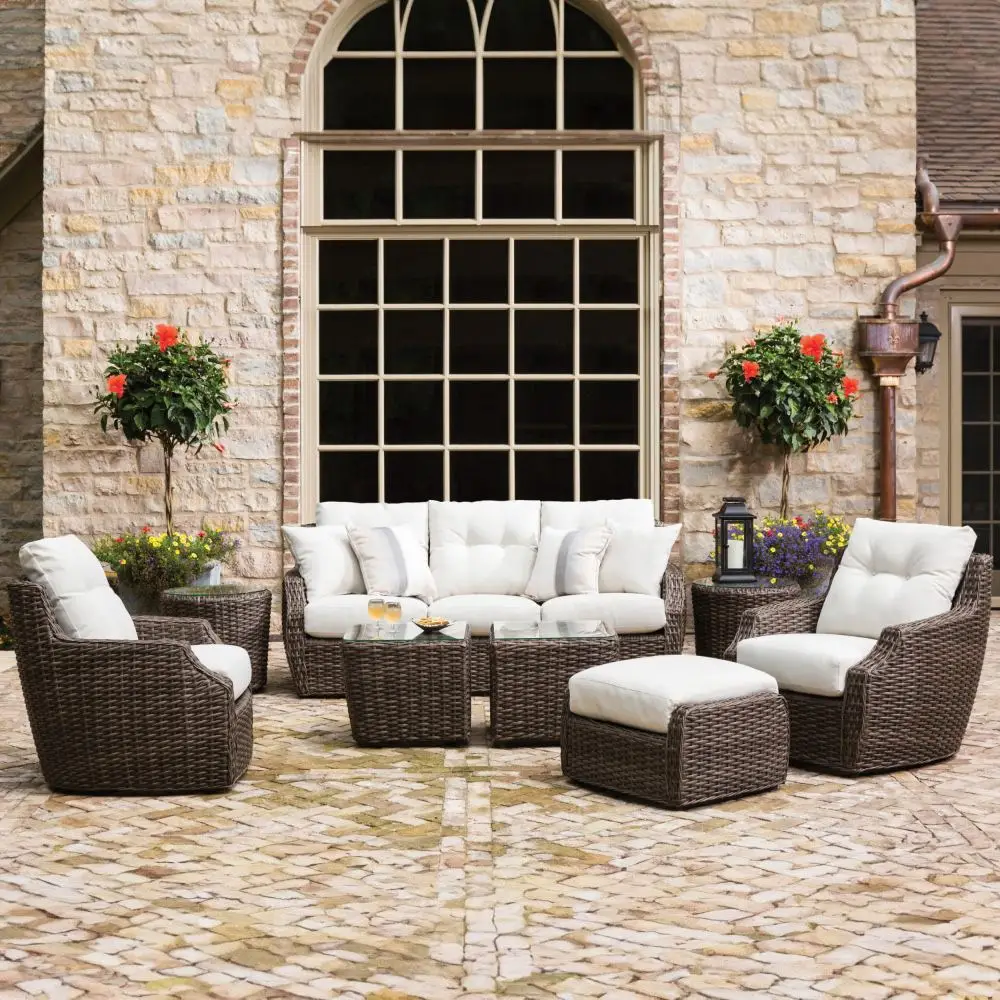 @PE rattan sofa outdoor table and chairs garden sofa courtyard furniture set outdoor coffee table set rattan chair modern