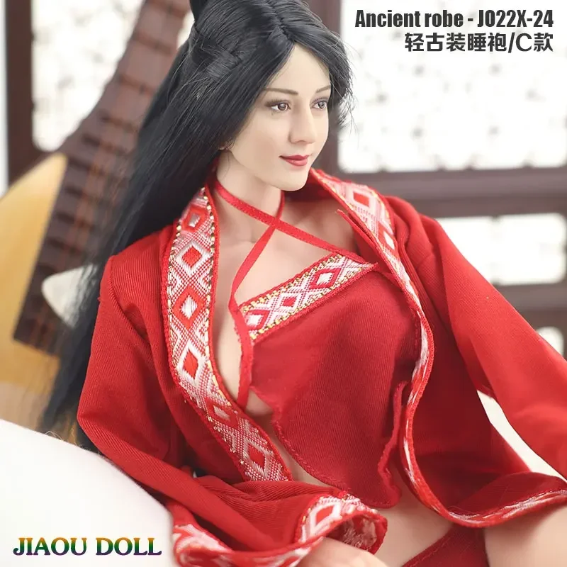 1/6 Scale Ancient  Chinese Clothing Sexy Nightgown Robe with Bellyband Underwear Model for 12in Action Figure Toy Accessory image 6