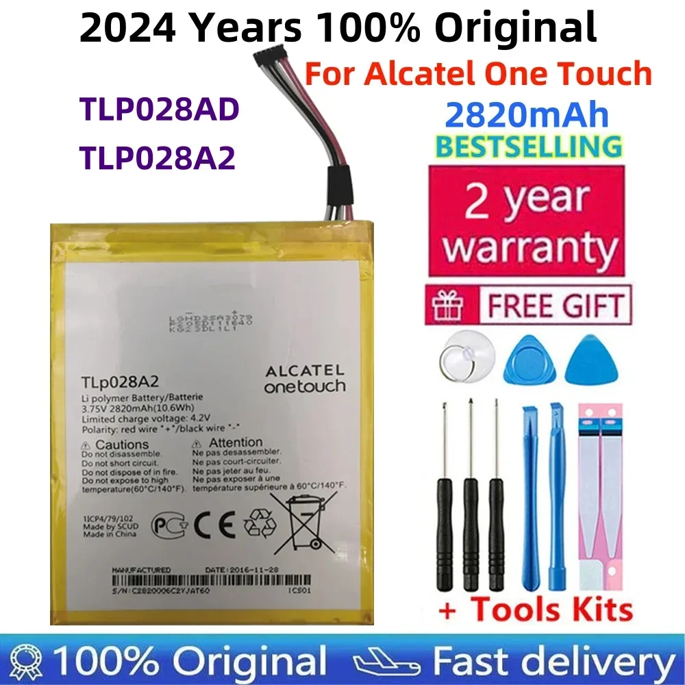 Original Replacement Battery 2820mAh TLP028AD TLP028A2 Battery For Alcatel One Touch Onetouch Batteries