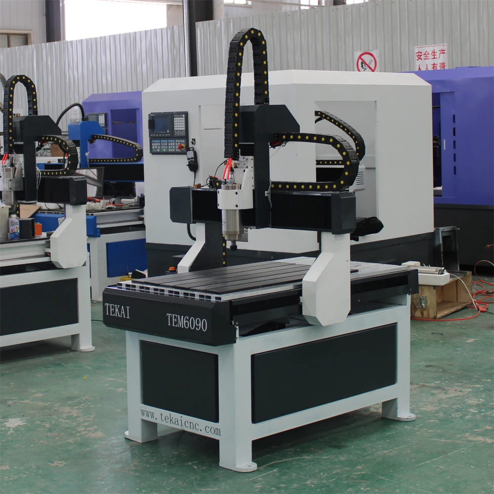 Kit Router Cnc kecil Mini Cnc 4 sumbu Cnc, 6090 penggilingan aluminium ukiran putar 6012 Desktop
