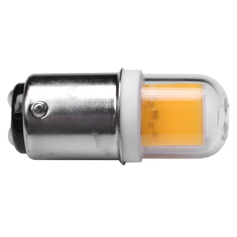 HLZS-5X BA15D LED Light Bulb 3W 110V 220V AC Non-Dimming 300 Lumens COB 1511 LED Lamp For Chandelier Sewing(Warm White)