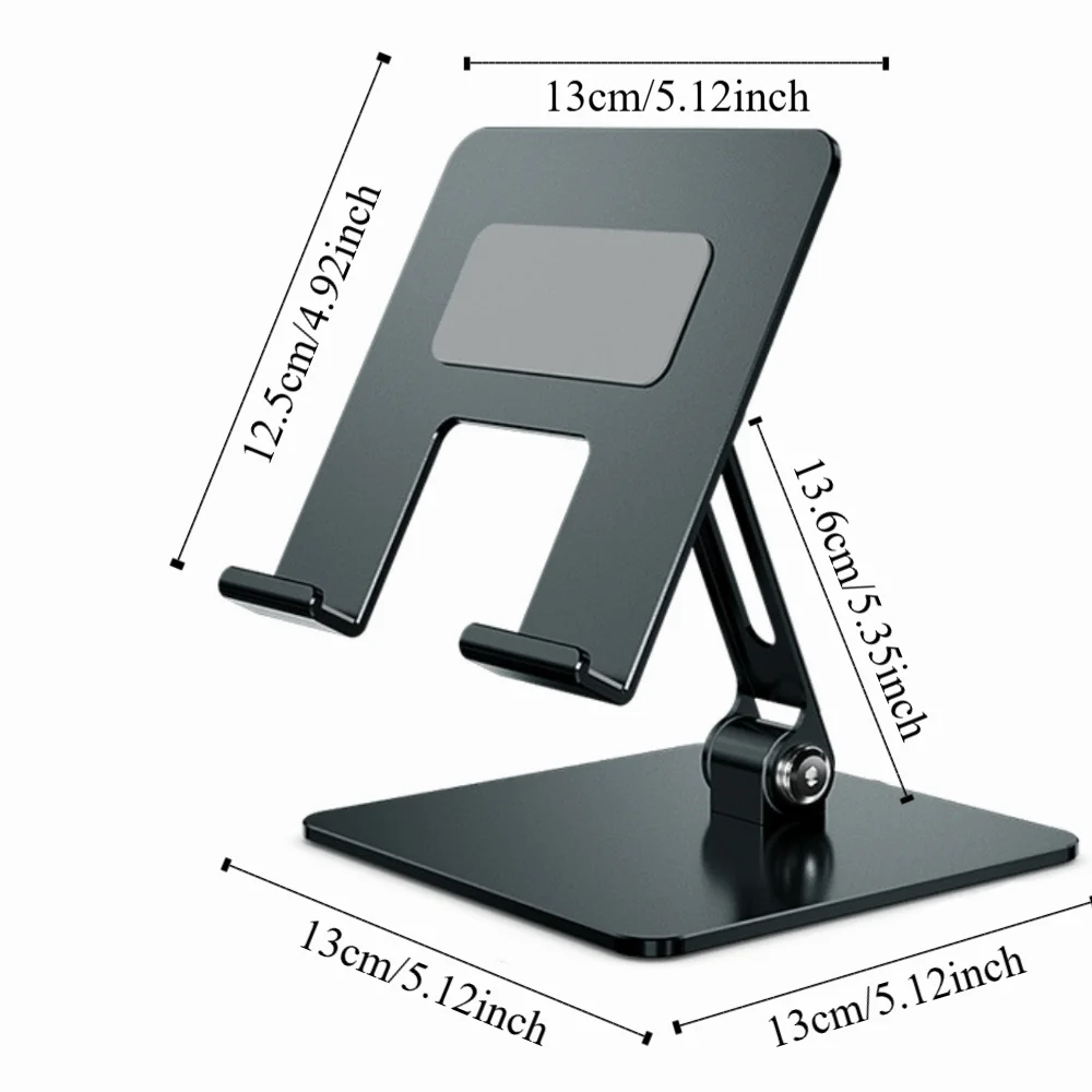 Durable Adjustable Tablet Stand Multi Angle Anti Slip Tablet Holder Metal Foldable Tablet Phone Bracket Desk Holder