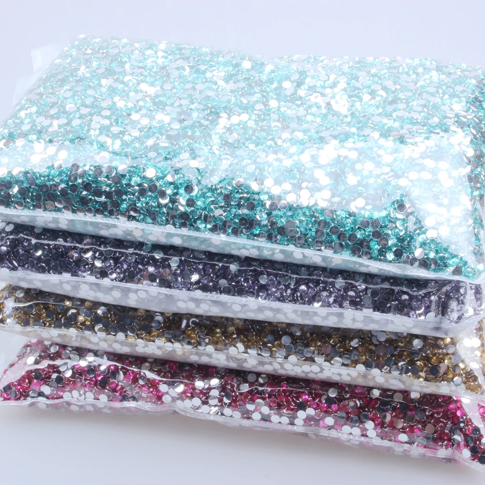 

Resin Rhinestones 100000pcs 2mm Flatback Normal Colors Many Colors Choose Round Glue On Diamonds DIY Nails Art Decorations