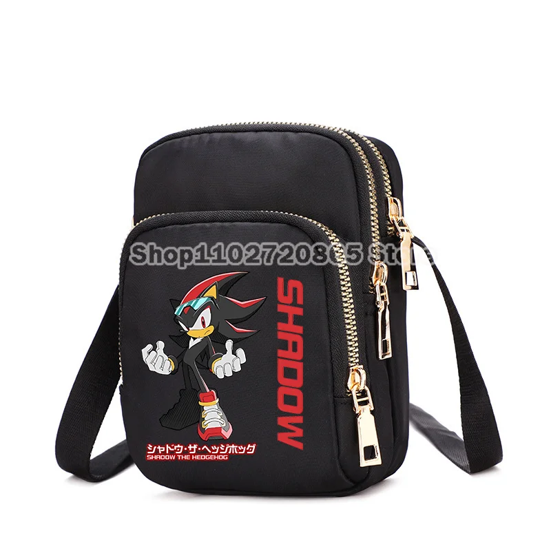 Sonics Schoudertas Veelzijdige Mannen Mobiele Telefoon Koptelefoon Satchel Cartoon Anime Figuur Crossbody Tassen Casual Mode Packet Gift