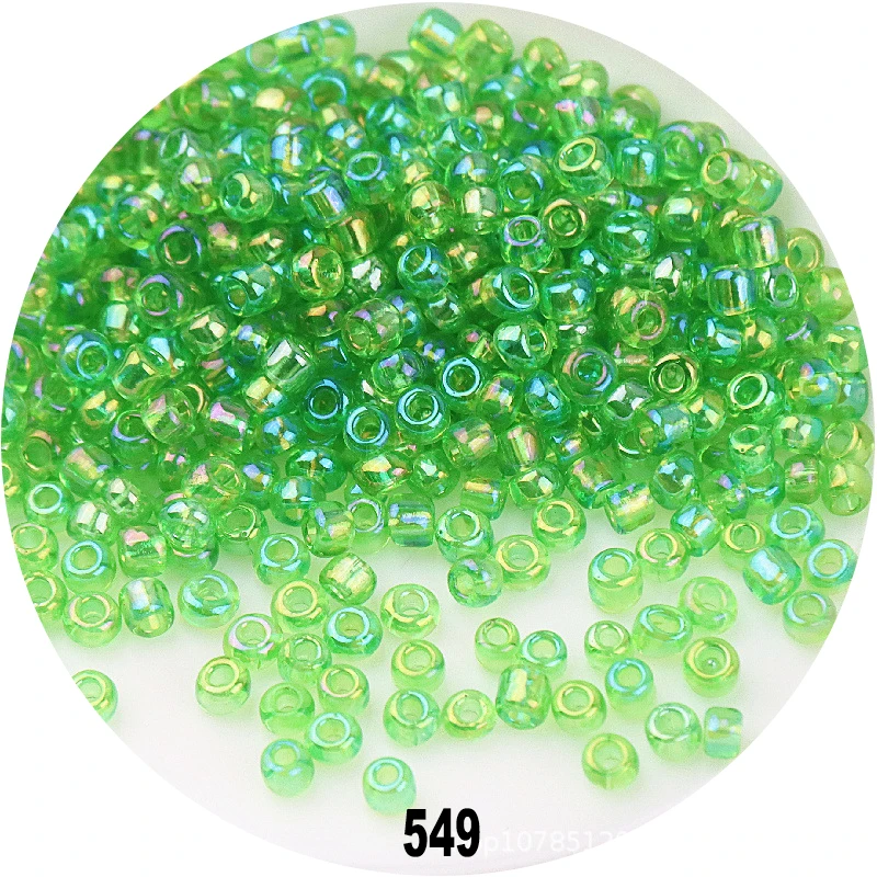 1.5mm 2mm 3mm 4mm Cezch Clear AB Colorful Glass Beads 15/0 12/0 8/0 6/0 Loose Seedbeads for Needlework Jewelry Making DIY Sewing