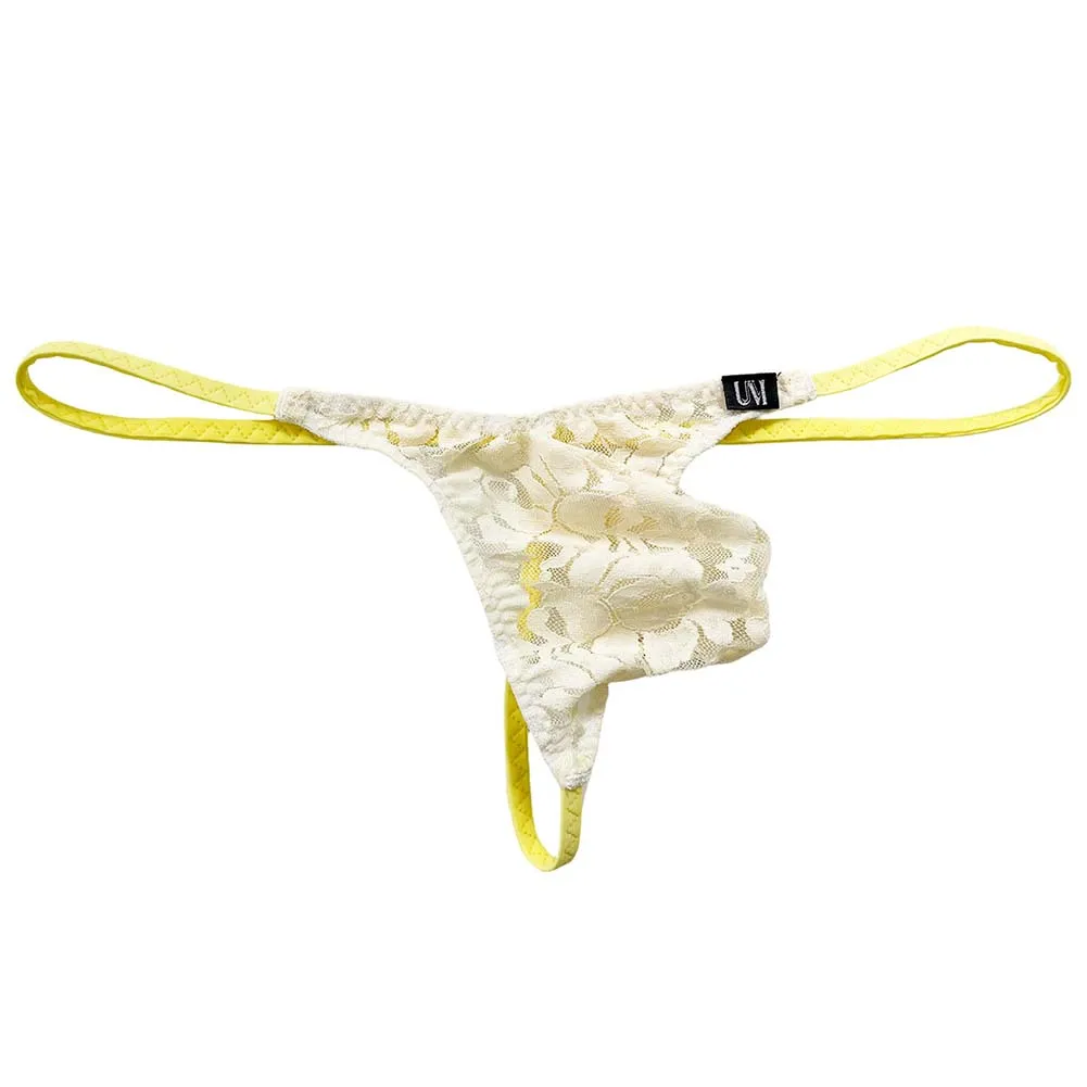 

Men Delicate Lace Sexy Panties Sheer Gay Sissy G-string Underwear Low Rise T-Back Gay Pouch Underpants Very Sexy Thongs Briefs