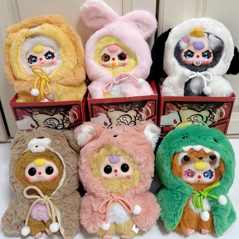 Nieuwe echte baby drie ik ben geen krijger serie mysterie doos schattig vinyl gezicht poppen blinde doos speelgoed verjaardagscadeau tas hanger