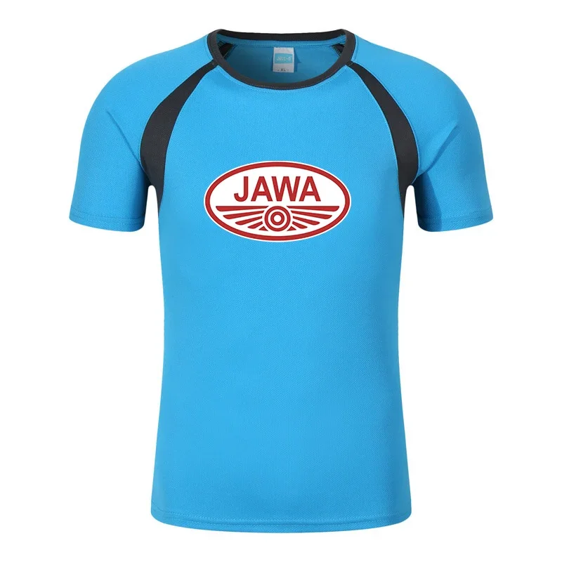 

Мужская мотоциклетная одежда JAWA, Новинка весна-осень 2023, восьмицветные удобные дышащие топы с коротким рукавом и круглым вырезом