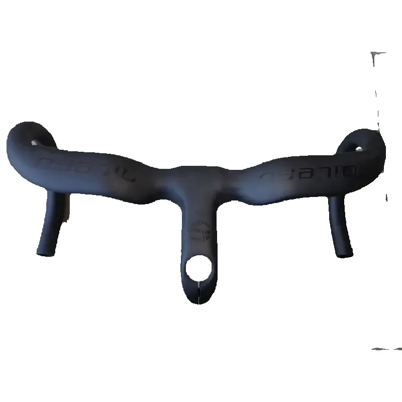 AliExpress 2017 Newest QILEFU road bike T800 matt UD full carbon fibre bicycle handlebar and stem integratived 400-440*80-120mm