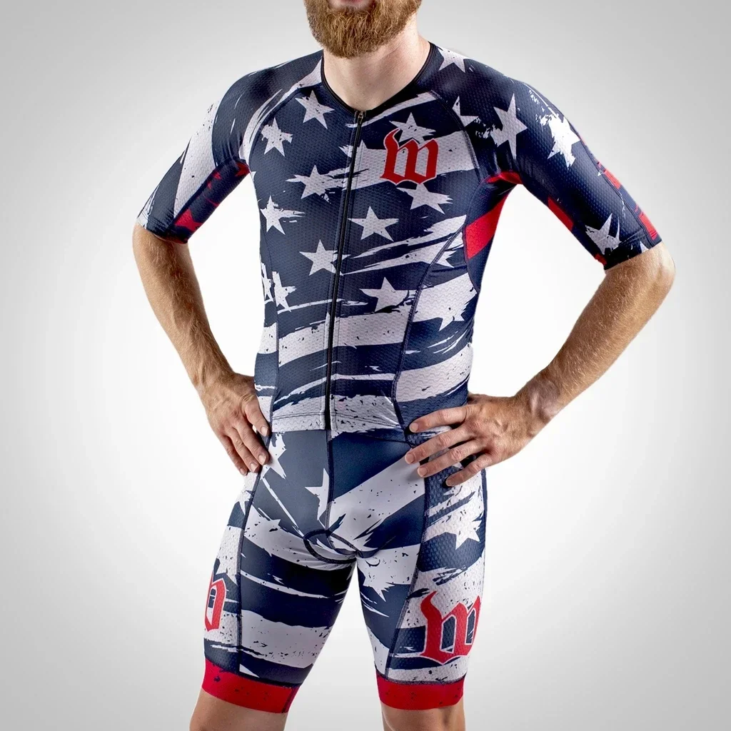 メンズウォーターインクサイクリングジャージ,スポーツウェア,タイツキット,MTBジャンプスーツ,トライアスロンスーツ,2022