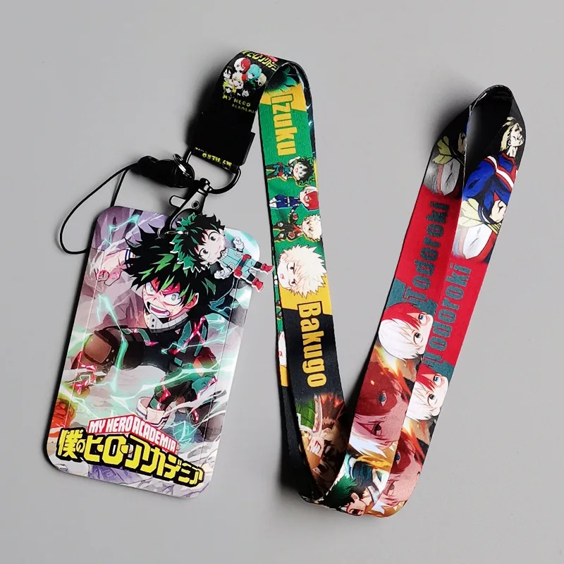 Anime My Hero Academia Figuren Cartoon Kartenhalter Studenten Handy-Schlüsselband Campus Cartoon Clutch Deku All Might Kartenhalter – Detail 7