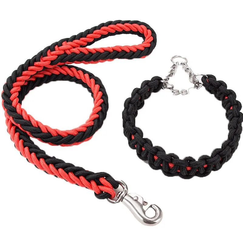 Big Dog Twist Leash Chain Medium And Large Golden Retriever Labrador Walking Rope Pet Supplies Dog Collars And Harnesses