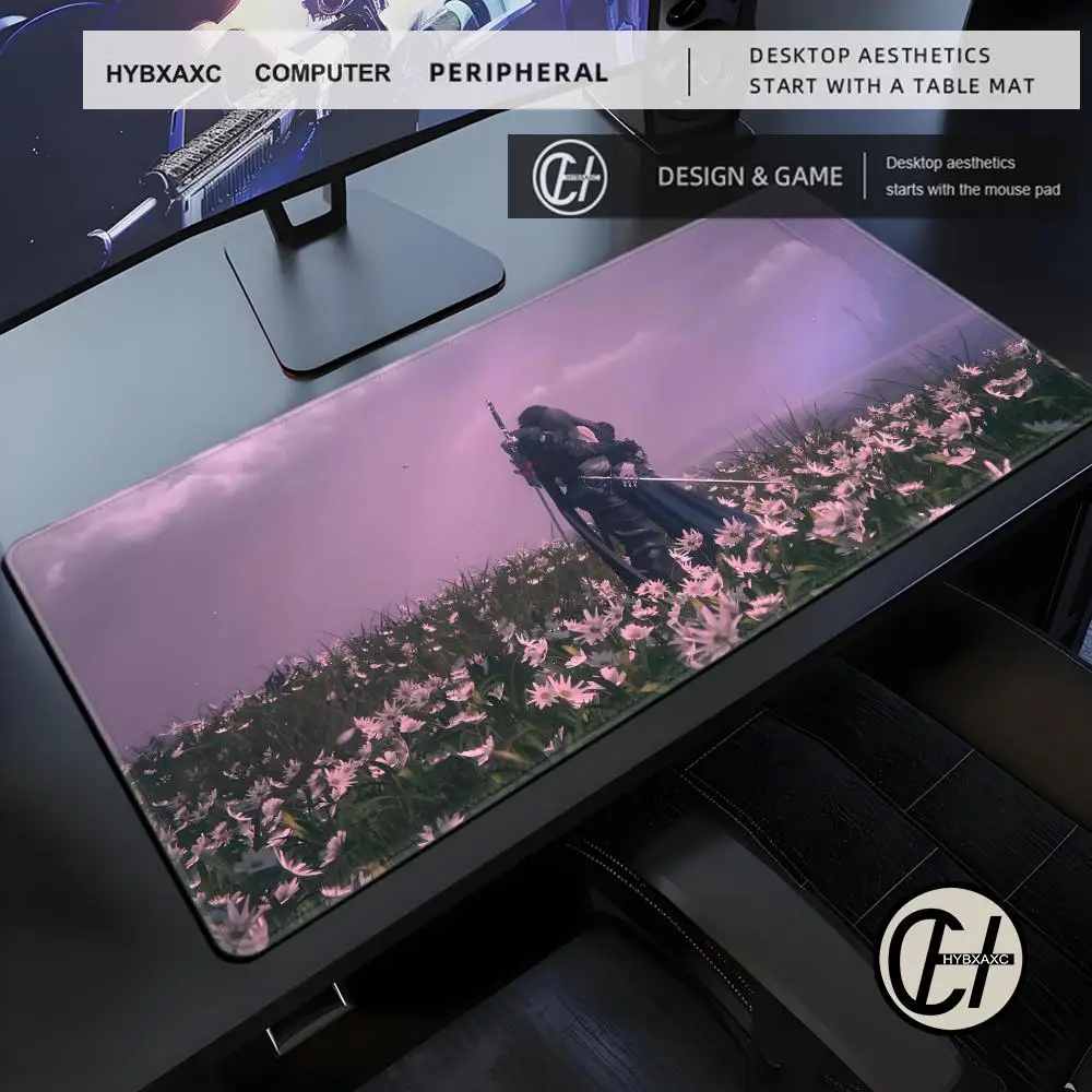 マウスパッド かわいい HD デスクパッド 拡張ゲーミングファンタジーファイナルキーボードマット 大型 90x40cm xvi XXL ゲーマーマウスパッド