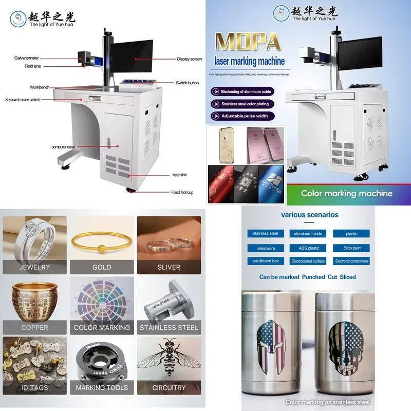 for JPT M7 30W 60W 100W Fiber Laser Engraving Machine Color Marking on Metal High Power Pulsed Fiber Laser Source Light