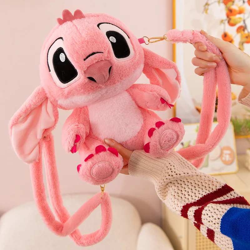Juguete de peluche de Stitch de Disney, muñeco de peluche de dibujos animados de 30cm, mochila de gran capacidad, mochila de juguete suave y bonita, regalo de cumpleaños y Navidad