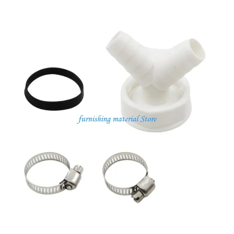 Y5GD Double Connection Washing Machine Drain Pipe Connector Plumbing Fitting