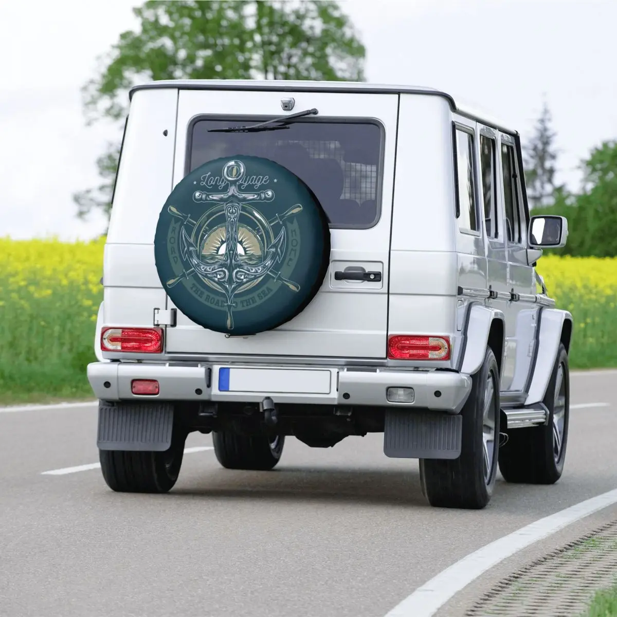 Nautical Anchor Spare Tire Cover Universal for Honda CRV Jeep SUV Camper Sailor Car Wheel Protector Covers 14\