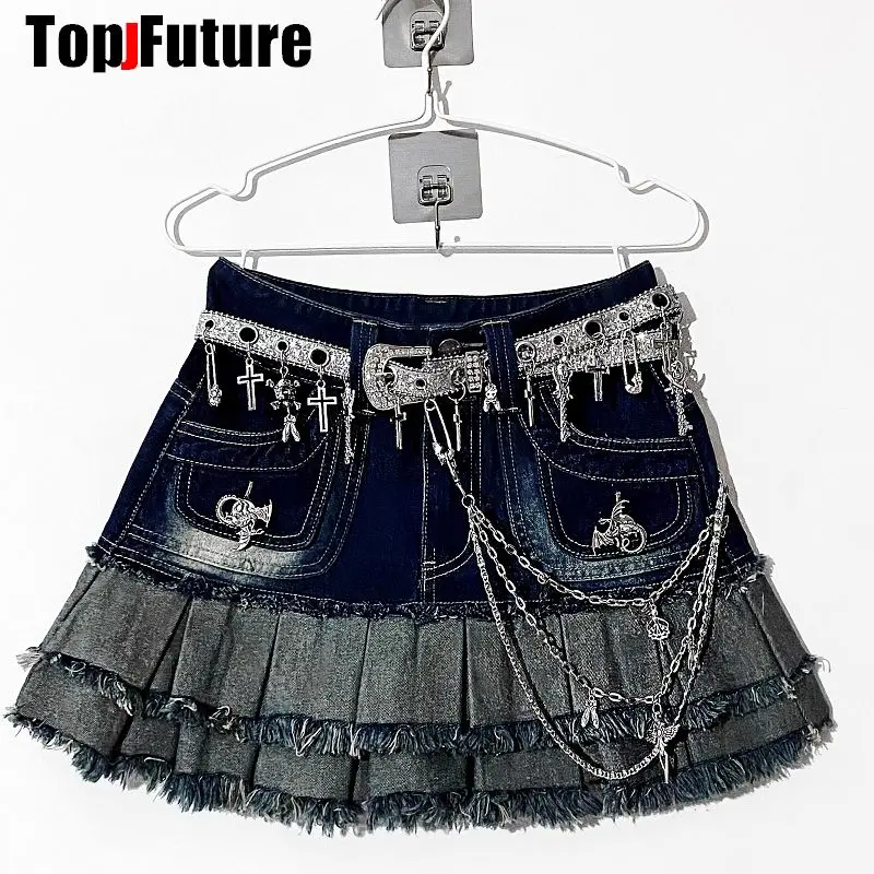 Women Girl HAND MAKE Gothic Lolita Punk Harajuku bling bling full of pendants belt waist belt Lolita cosplay party belt gift