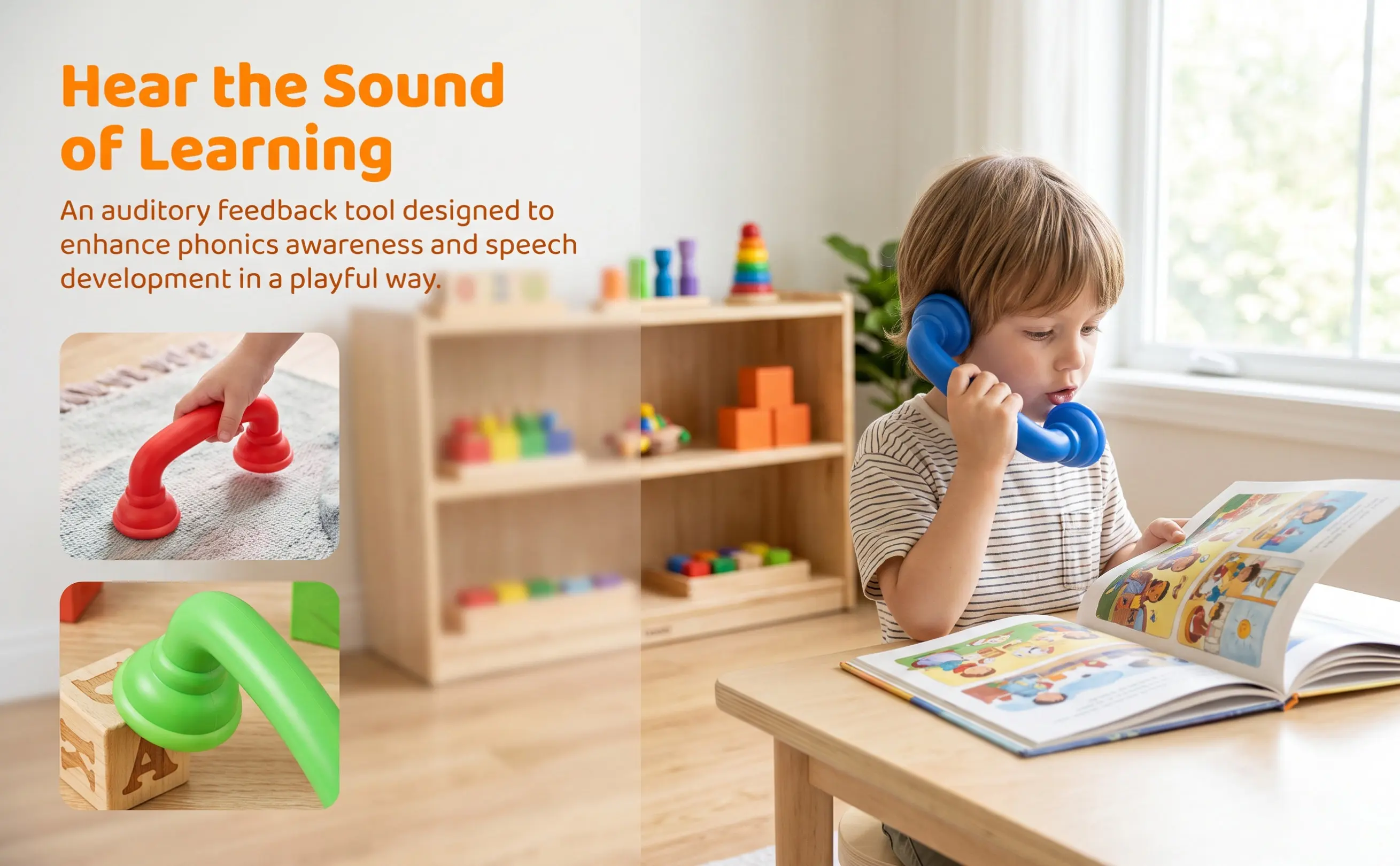12Pcs Colorful Whisper Phones Kids Speech Development Tool Toddler Reading Phone Classroom Home Use Strong Safe Plastic Receiver