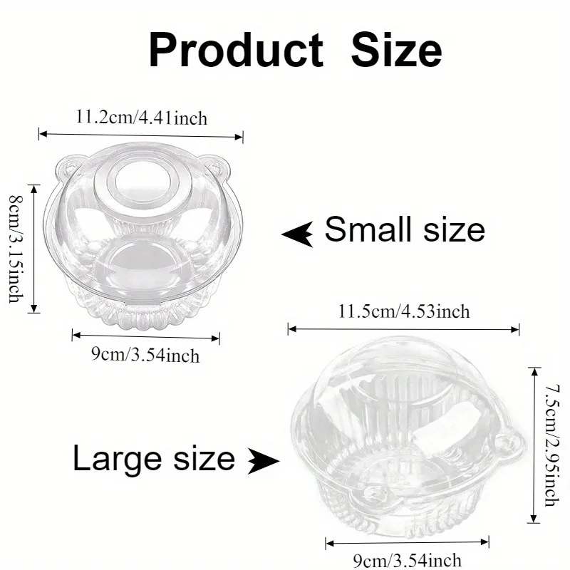 50/100 Buah Kotak Kue Kepala Kucing Kotak Kue Plastik Sekali Pakai Kotak Kue Berpenutup Plastik Sekali Pakai Wadah Sekali Pakai untuk Halloween Piknik Cheesecake Sandwich