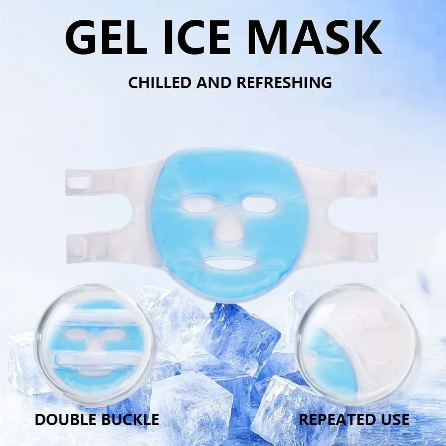 Gesichts-Kühlmaske Gel-Augenmaske Eispack Kühlende PVC Heiß-Kalt-Therapie Hautpflege-Tool Gel-Gesichtsmaske Hautstraffende Spa-Schlafmaske – Detail 2