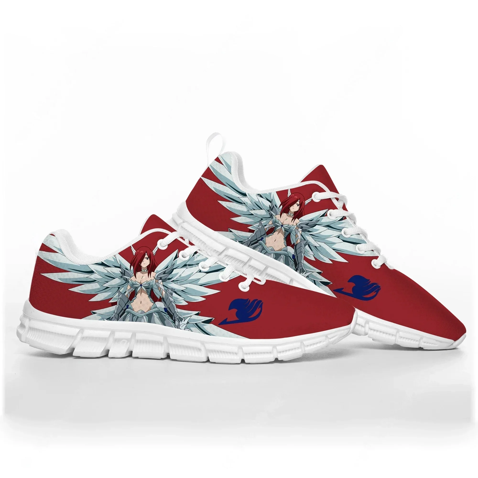 

Anime F-Fairy T-Tail Erza Scarlet Sports Shoes Mens Womens Comfortable White Sneakers Custom High Quality Couple Shoe