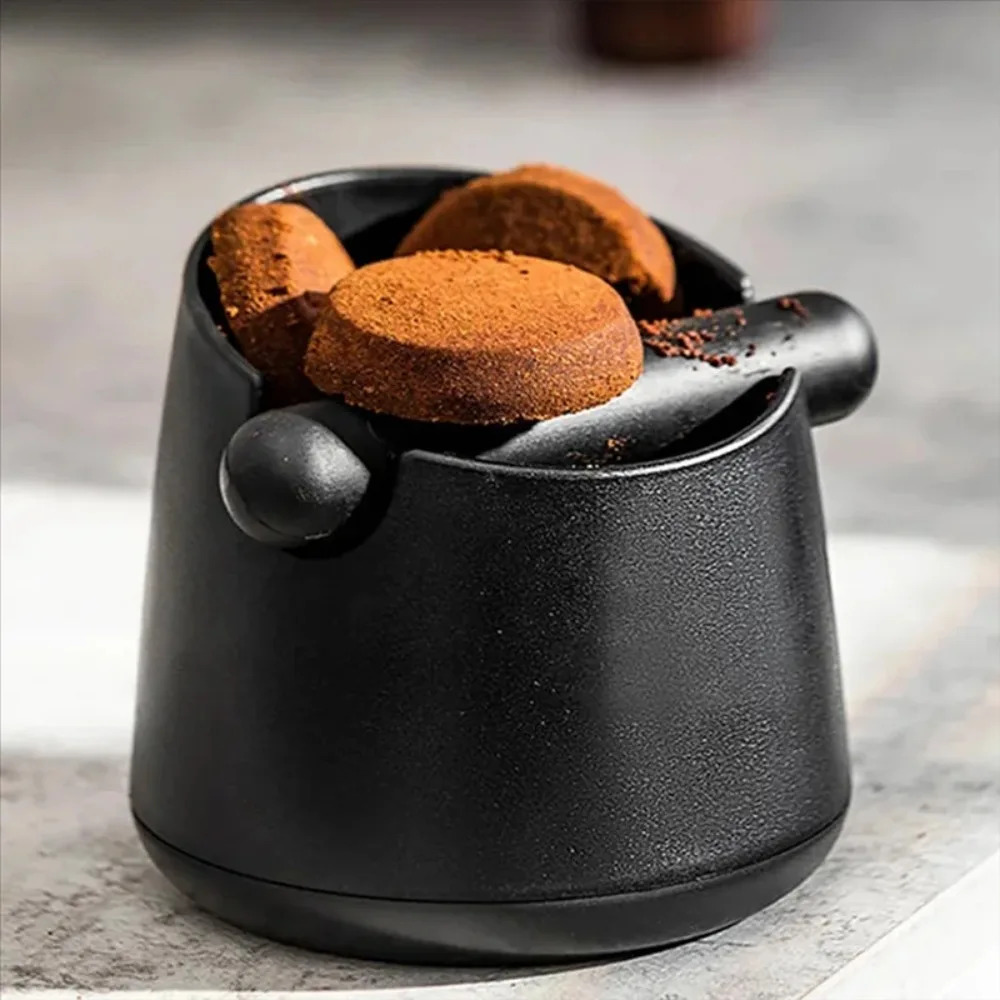 

800 ML Coffee Knock Box With Knock Bar Anti Slip Base Coffee Grounds Bucket Plastic Large Capacity Coffee Grind Waste Bin