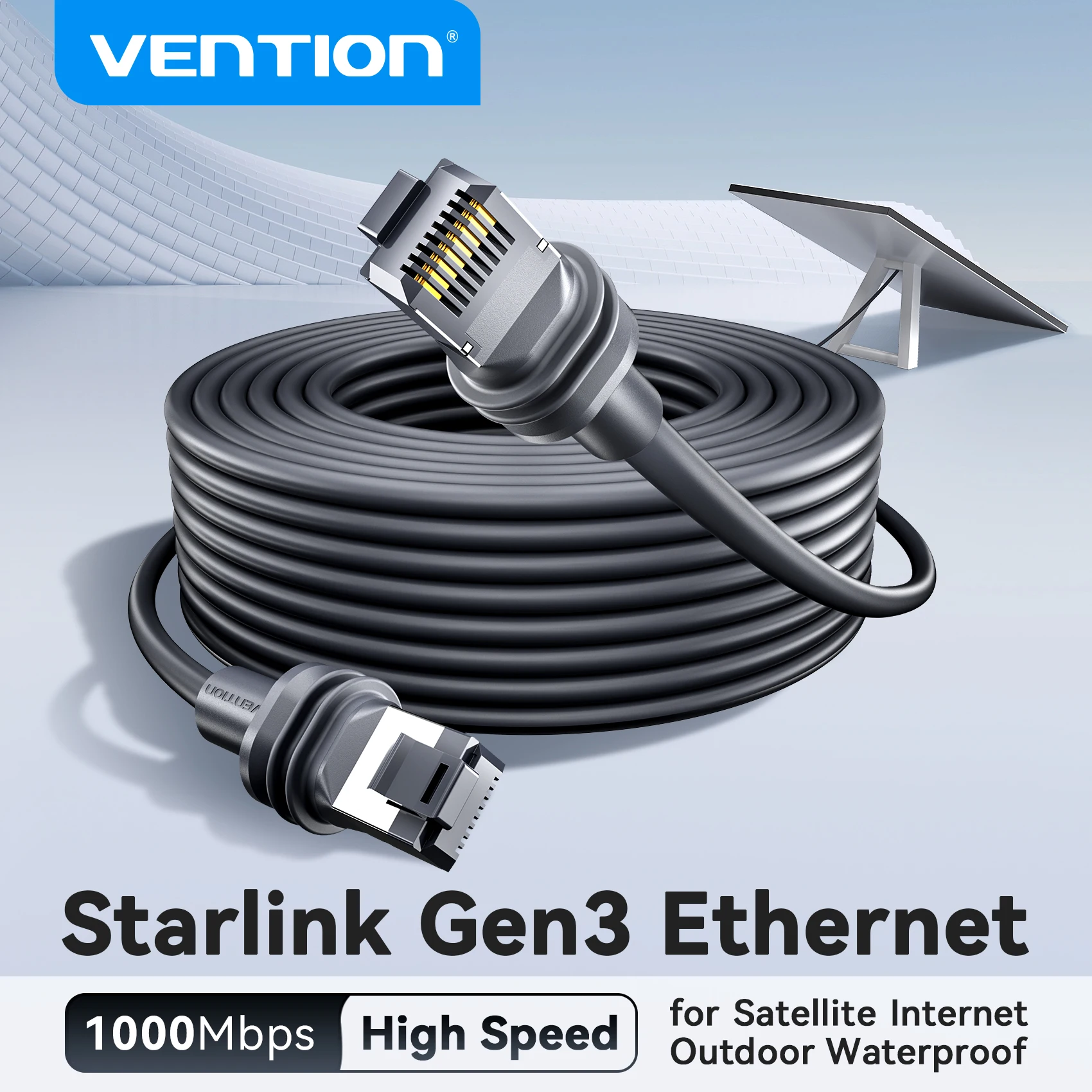

Vention Starlink Gen3 Ethernet Patch Cable 1000Mbps High Speed for Seamless Satellite Internet Outdoor Waterproof Ethernet Cable