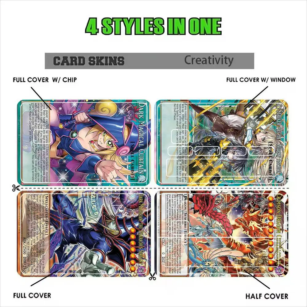 YU GI OH Card  Sticker Film Tape Skin for Credit Card Debit Card Cartoon Waterproof Stickers