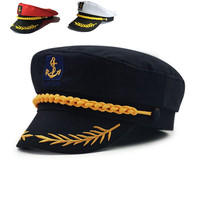 Unisex Boat Ship Sailor Captain Navy Marine Admiral Hat Adjustable Men Women Costume Party Fancy Dress Accessories