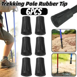 6pcs Replacement Reinforced Rubber Tip End Cap Hammer Trekking Pole Walking Hiking Stick Protector Cap Accessories Outdoor Camp